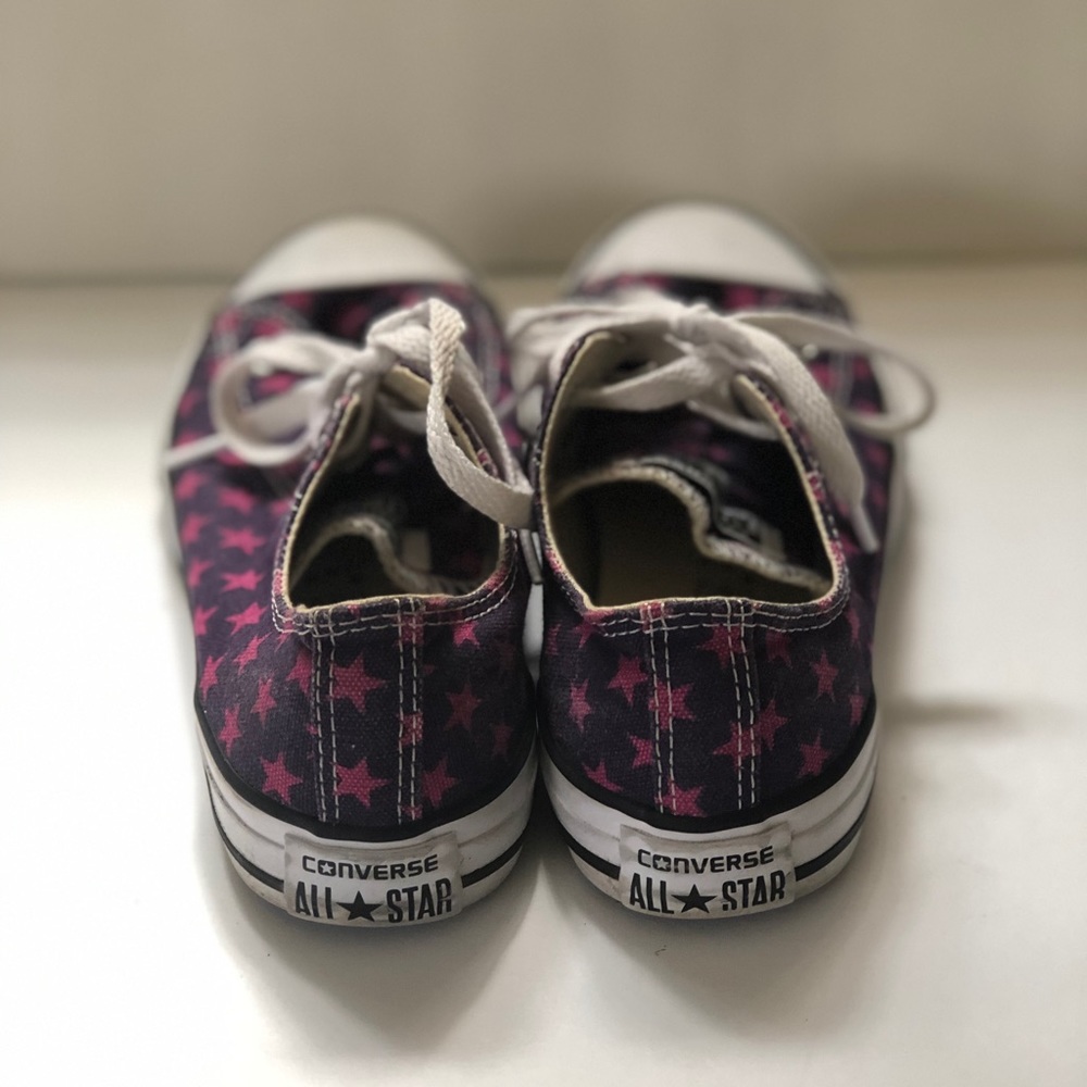 Converse all star chucks purple with pink stars - Picture 3 of 5